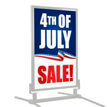 4th of July Sale Curb Side Sign Windmaster Frame