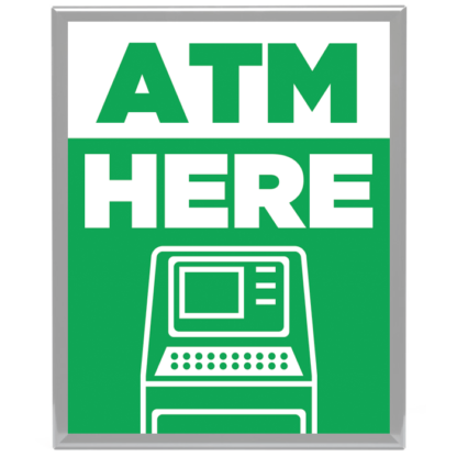 Atm Here Wall Mount Snap Lock Sign Frame