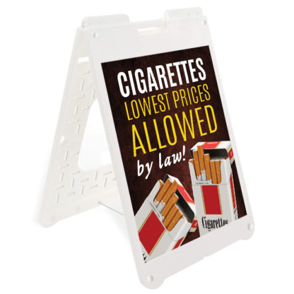 Cigarettes Lowest Prices Allowed By Law Simpo Sign A Frame-Sidewalk Sign Frame