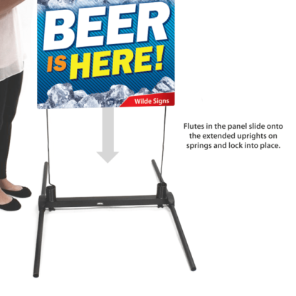 Curb Dimensional Sign Stand Directions