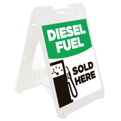 Diesel Fuel Sold Here Simpo Sign A Frame-Sidewalk Sign Frame