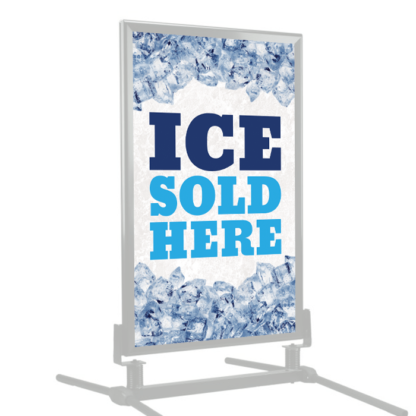 Ice Sold Here Curb Side Sign Windmaster Frame