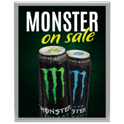 Monster on Sale Wall Mount Snap Lock Sign Frame