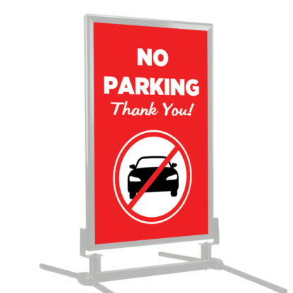 No Parking - Thank You Curb Side Sign Windmaster Frame