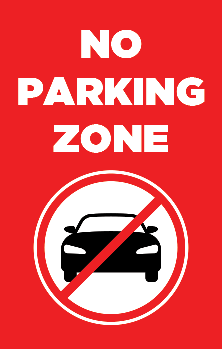 No Parking Zone Poster Frame Insert