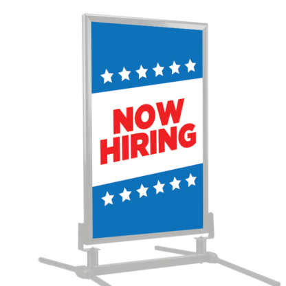 Now Hiring Curb Side Sign Windmaster Frame
