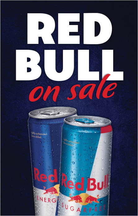 Red Bull on Sale Poster Frame Insert