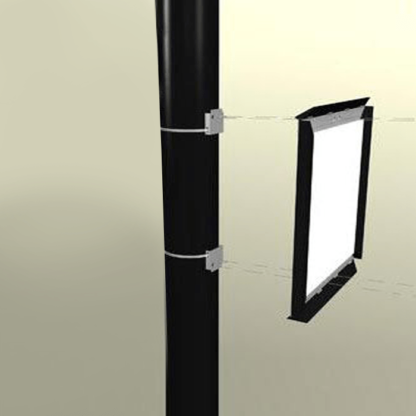 Snap Lock Pole Sign Frame Single Installation