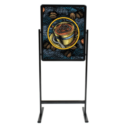 Snap Lock Poster Stand with Coffee Insert