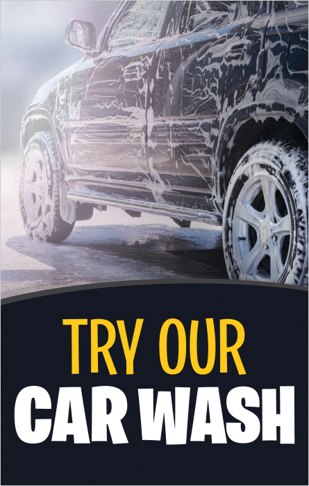 Try Our Car Wash Poster Frame Insert