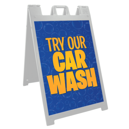 Try our Car Wash Deluxe Signicade - A Frame Sidewalk Sign Frame