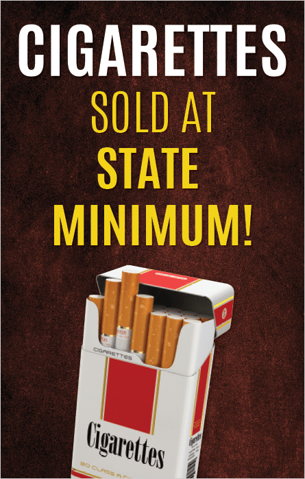 Cigarettes Sold at State Minimum Windmaster Insert