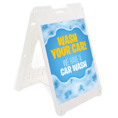Wash Your Car - We Have a Car Wash Simpo Sign A Frame-Sidewalk Sign Frame