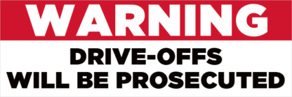 Warning Drive-Offs Will Be Prosecuted Fuel Pump Decals