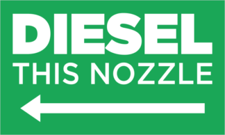 Diesel This Nozzle (Left Arrow) Fuel Pump Decal