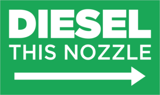 Diesel This Nozzle (Right Arrow) Fuel Pump Decal