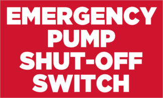 Emergency Pump Shut-Off Switch Fuel Pump Decal