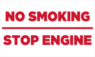 No Smoking - Stop Engine Fuel Pump Decal