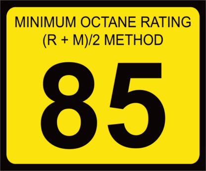 Octane Rating Decal | OR-85