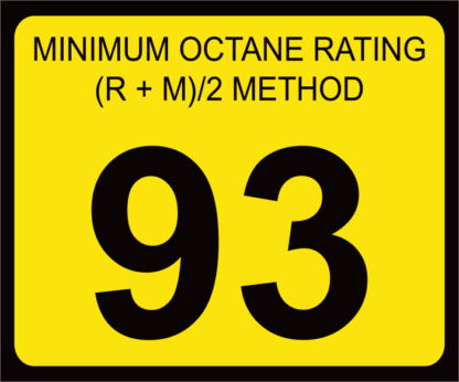 Octane Rating Decal | OR-93