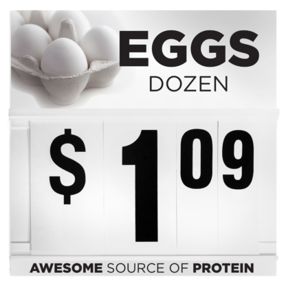 Eggs Dozen Price Flip Sign