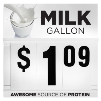 Gallon Milk Price Changeable Price Sign