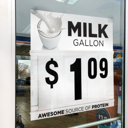 Gallon Milk Window Sign